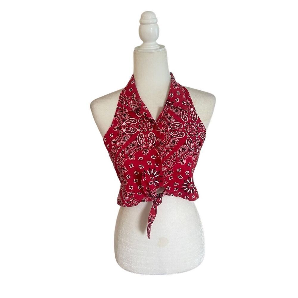 Girl Tribe Red Bandana Halter Top – Child’s Size (Fits XS)